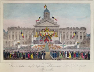 Distribución de Banderas de Honor en Bruselas el 27 de septiembre de 1832, 1832