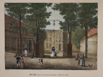 Het Hof, Hotel del Gobierno en Bois-le-Duc, c.1895 (fotochrom)