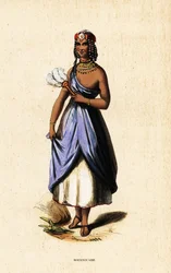 Mujer kanuri islámica de Borno, Nigeria