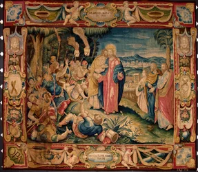 El beso de Judas. Tapiz realizado en las manufacturas de Bruselas. Siglo XVI, Génova, Musei di Strada Nuova
