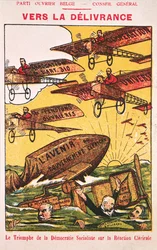 Póster publicitario del Parti Ouvrier Belge (Partido Obrero Belga) antes de 1914