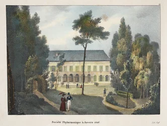 Sociedad Filarmónica en Amberes 1826, c.1895 (fotochrom)