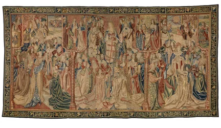 Tapiz, Triunfo de la Virgen o Madonna, realizado en Bruselas, Bélgica, c.1500 (lana y seda)
