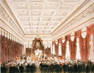 El Matrimonio de Maximiliano de Habsburgo-Lorena y Carlota de Sajonia-Coburgo-Gotha, en el Chateau de Bruselas el 21 de julio de 1857