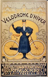 Pista invernal de carreras ciclistas, Exposición Internacional de Deportes Velocipédicos, Bruselas, 2-10 de febrero de 1895