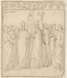Agustín, Ambrosio y otros santos