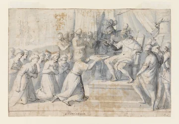 Embajador turco presentando regalo a Don Giovanni de Austria