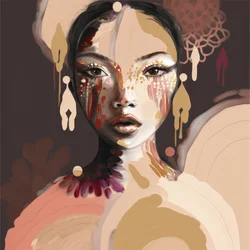 Retrato abstracto de una mujer