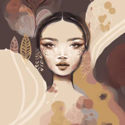Retrato de una mujer bohemia