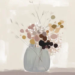 Arreglo floral en tonos suaves