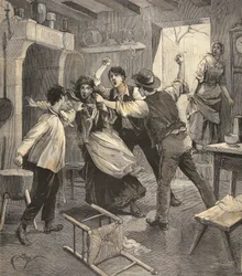 Una madre asesinada por sus hijos, de «Le Petit Parisien», 9 de agosto de 1891