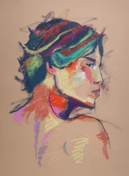 Estudio de color 13, 2023 (pastel sobre papel)