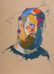 Estudio de color 16, 2023 (pastel sobre papel)