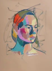 Estudio de color 17, 2023 (pastel sobre papel)
