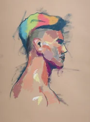 Estudio de color 19, 2023 (pastel sobre papel)