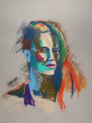 Estudio de color 1, 2023 (pastel sobre papel)