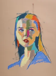 Estudio de color 20, 2023 (pastel sobre papel)