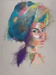 Estudio de color 2, 2023 (pastel sobre papel)