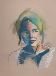 Estudio de color 5, 2023 (pastel sobre papel)
