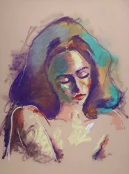 Estudio de color 7, 2023 (pastel sobre papel)