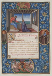 Hoja de una Comisión: San Marcos entregando las llaves de Venecia a Francesco de Priuli, c. 1523-1524