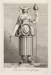 Mascarada a la Griega: Pastora a la Griega, Placa 4, 1771