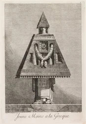 Mascarada a la griega: Joven monje a la griega, lámina 9, 1771