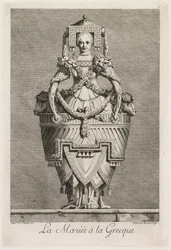 Mascarada a la griega: La novia a la griega, Placa 6, 1771