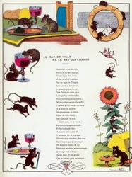 El ratón de ciudad y el ratón de campo, ilustración de 