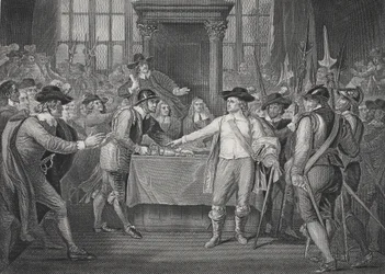 Oliver Cromwell disolviendo el Parlamento Largo