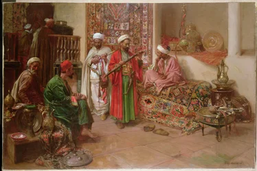 Árabes en un Interior