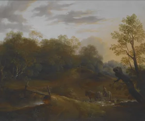 Pony Cart Crossing a Woodland Brook, c.1815 (óleo sobre lienzo)