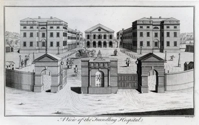 Vista del Hospital Foundling, 1756