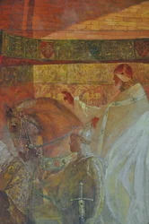 La entrada del Papa Urbano II en Toulouse, hacia 1900 (fresco)