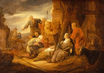 La adoración de los pastores (óleo)