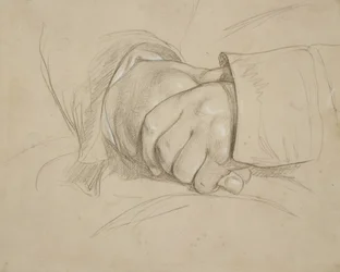 Manos entrelazadas, se dice que son las del poeta William Wordsworth