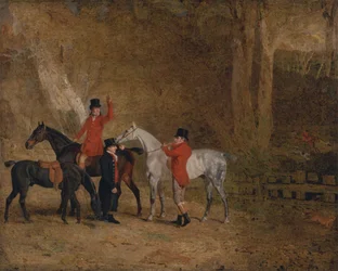 Escena de caza del zorro