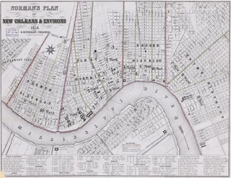 Plano de Norman de Nueva Orleans y alrededores