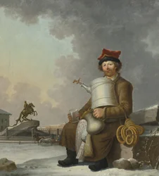 Vendedor de Sbiten en San Petersburgo, 1800