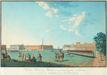 El Palacio de Mármol en San Petersburgo, c. 1800