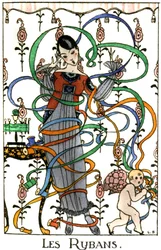 Los lazos, vestido de estilo flapper, c.1919