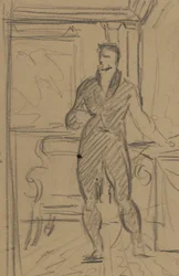 Figura Estudio de un hombre con traje formal