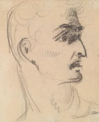 Estudio de la expresión facial de un hombre