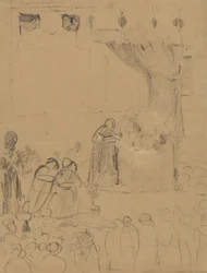 Estudio de una escena de ceremonia religiosa