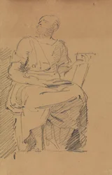 Estudio de una figura sentada