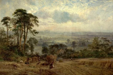 Campos de maíz, Wollaton Hall, Nottingham, siglo XIX