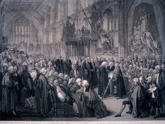 Inauguración del alcalde Nathaniel Newnham, Londres, 1801