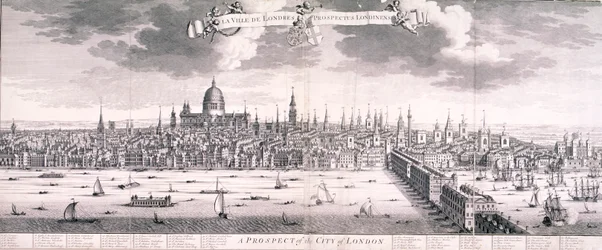 Vista panorámica de Londres, 1710