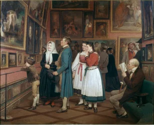 Campesinos en el museo