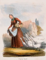 Patio de granja, c1845